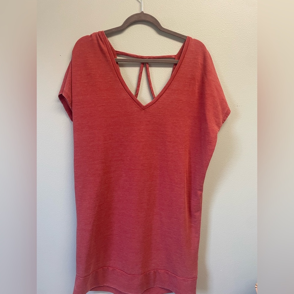 coral/red express dress size small, never worn
